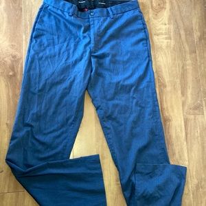 VAN HUESEN💫 Mens Dark Blue Tailored Slim Fit Straight Dress Pants